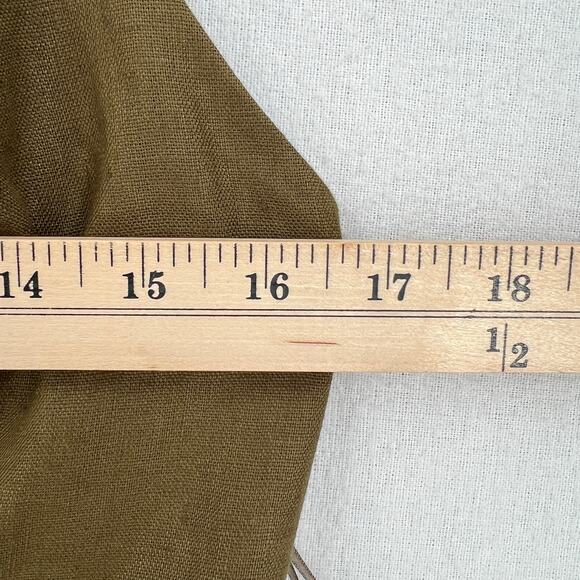 REFORMATION Brennan Linen Vest Top Womens 6 Olive Green Sleeveless Halter NEW - Picture 15 of 16